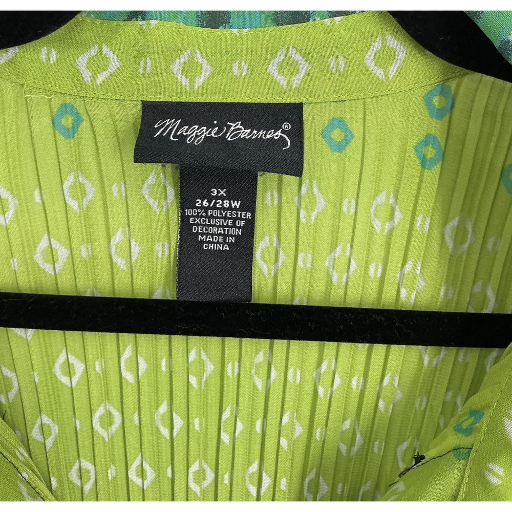 Artsy Abstract Tunic‎ Top Womens 3X Ombre Geometric Statement Studded Plus Size - Picture 6 of 8